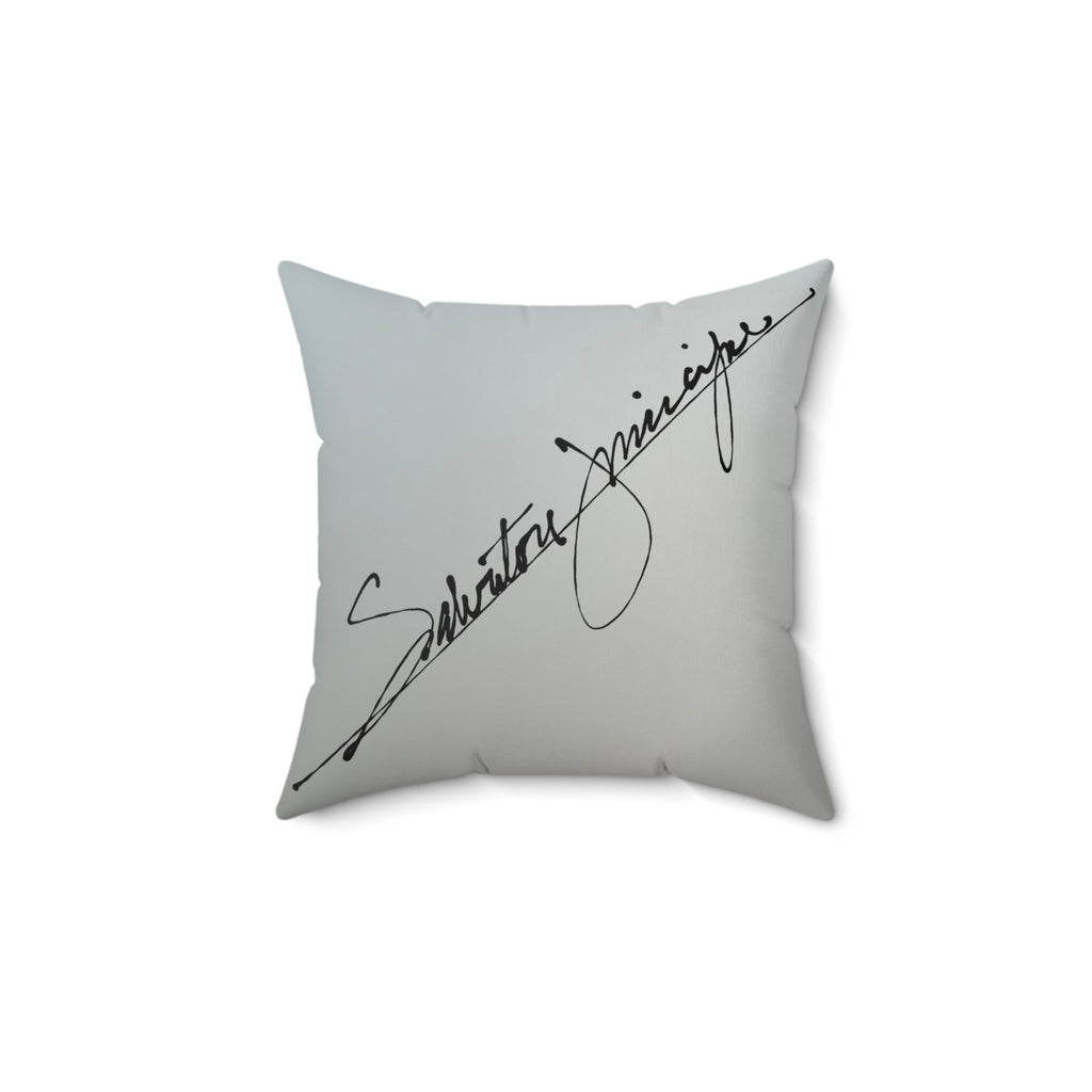 Script Signature Heart Pillow | Spun Polyester Square Pillow