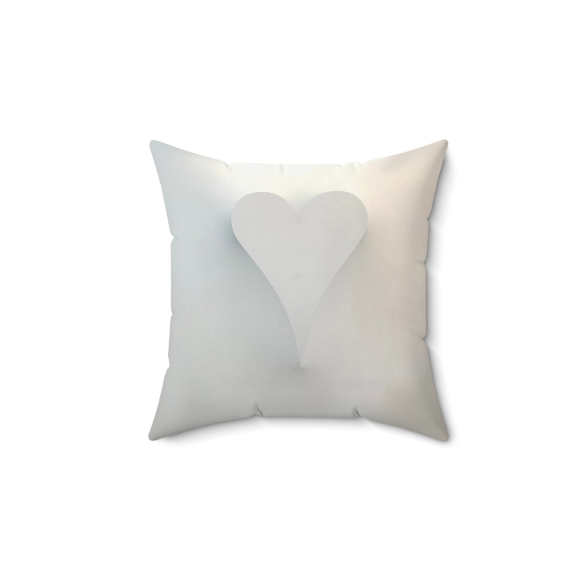 Script Signature Heart Pillow | Spun Polyester Square Pillow
