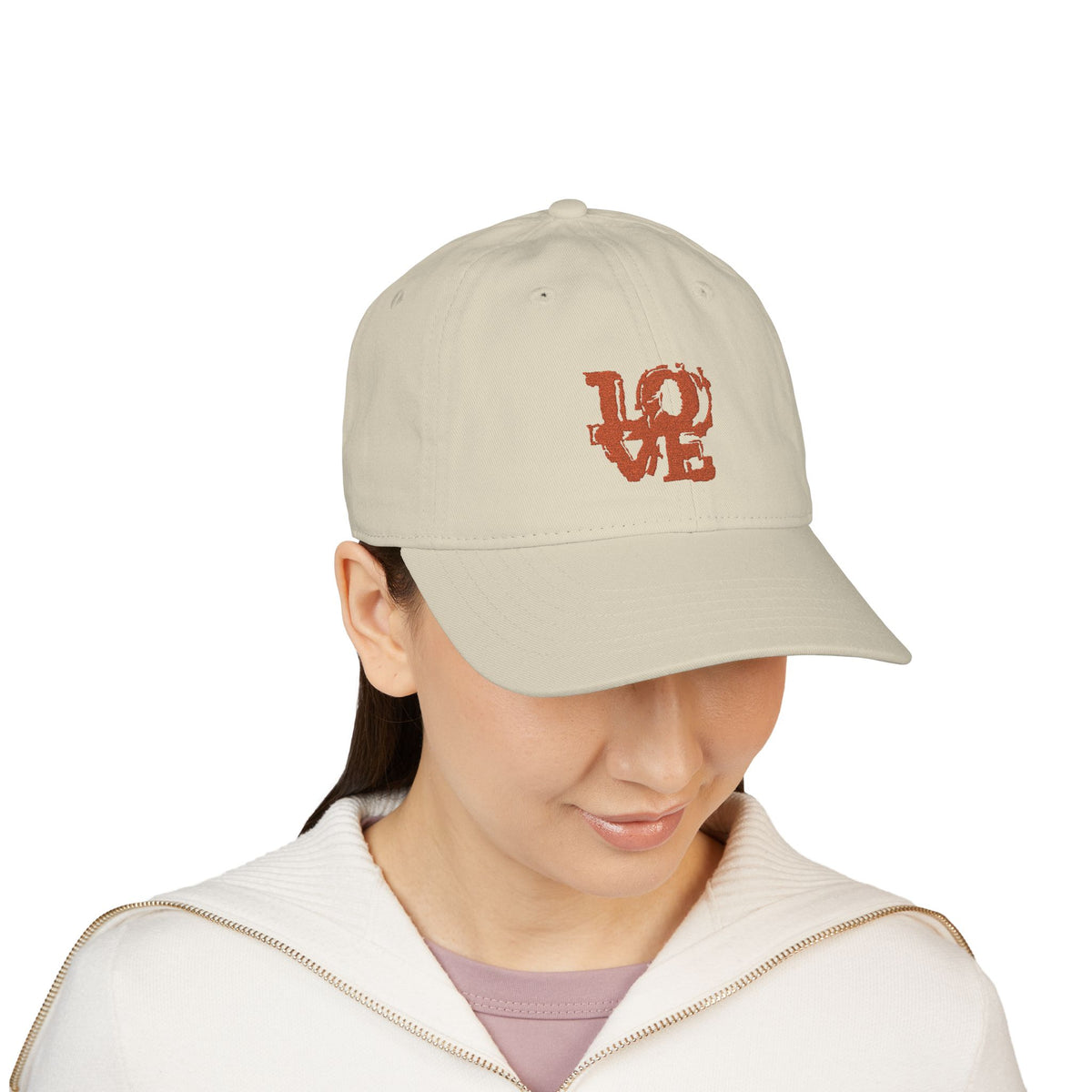 HEART ON BACK Small Heart Embroidery Baseball Cap | Organic Cotton