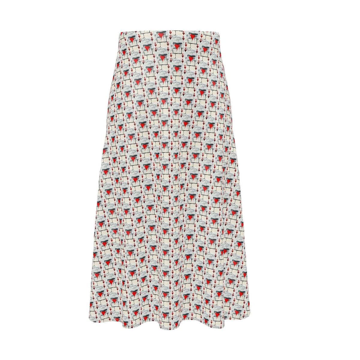 King of Hearts Midi Skirt