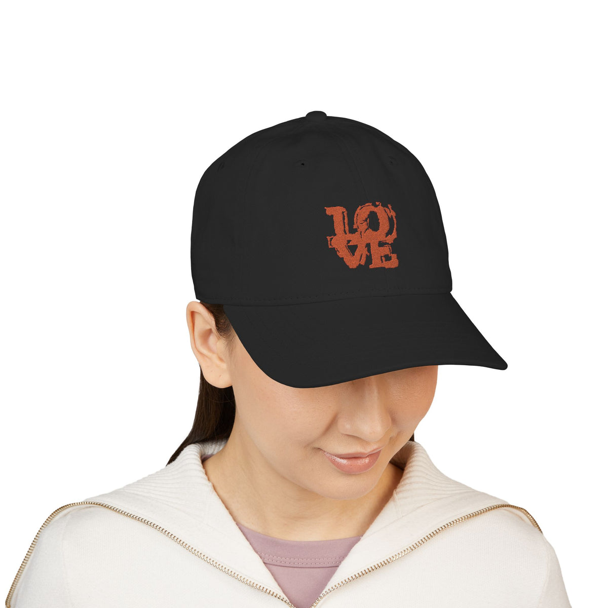 HEART ON BACK Small Heart Embroidery Baseball Cap | Organic Cotton
