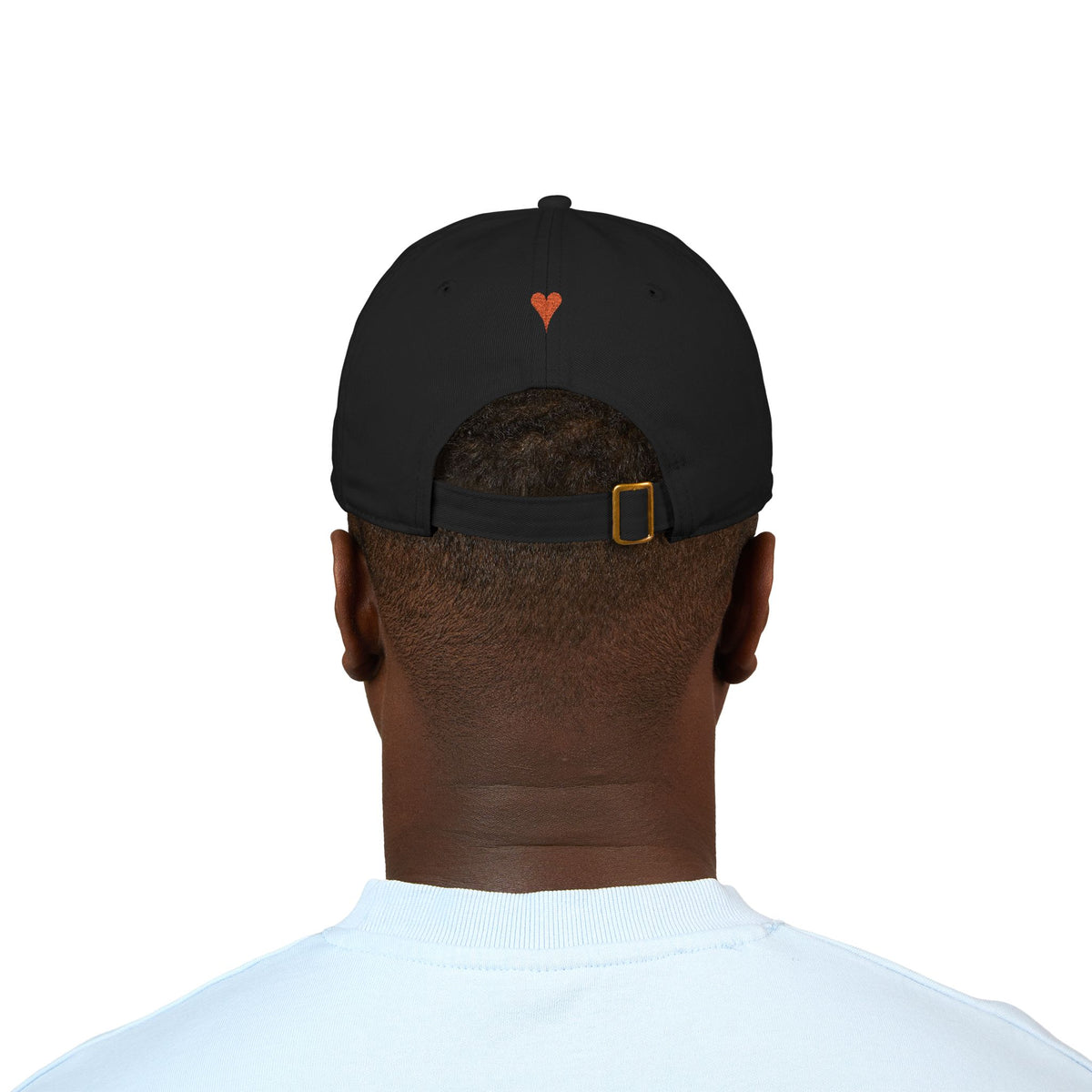 HEART ON BACK Small Heart Embroidery Baseball Cap | Organic Cotton