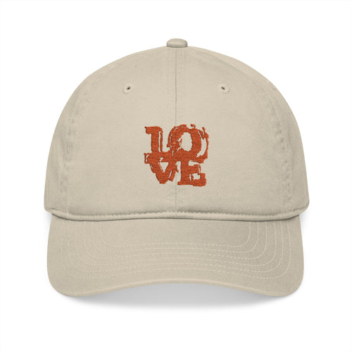 HEART ON BACK Small Heart Embroidery Baseball Cap | Organic Cotton